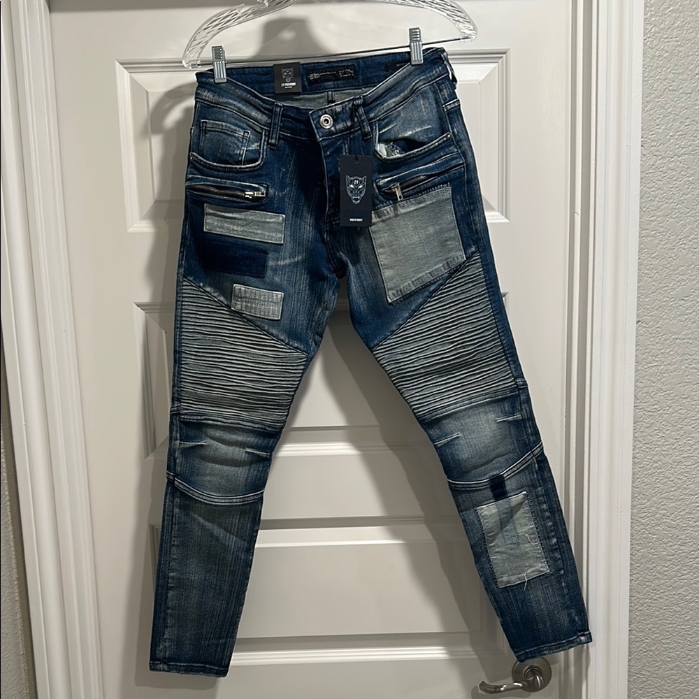 2Y Premium Men's Blue Denim Jeans NWT